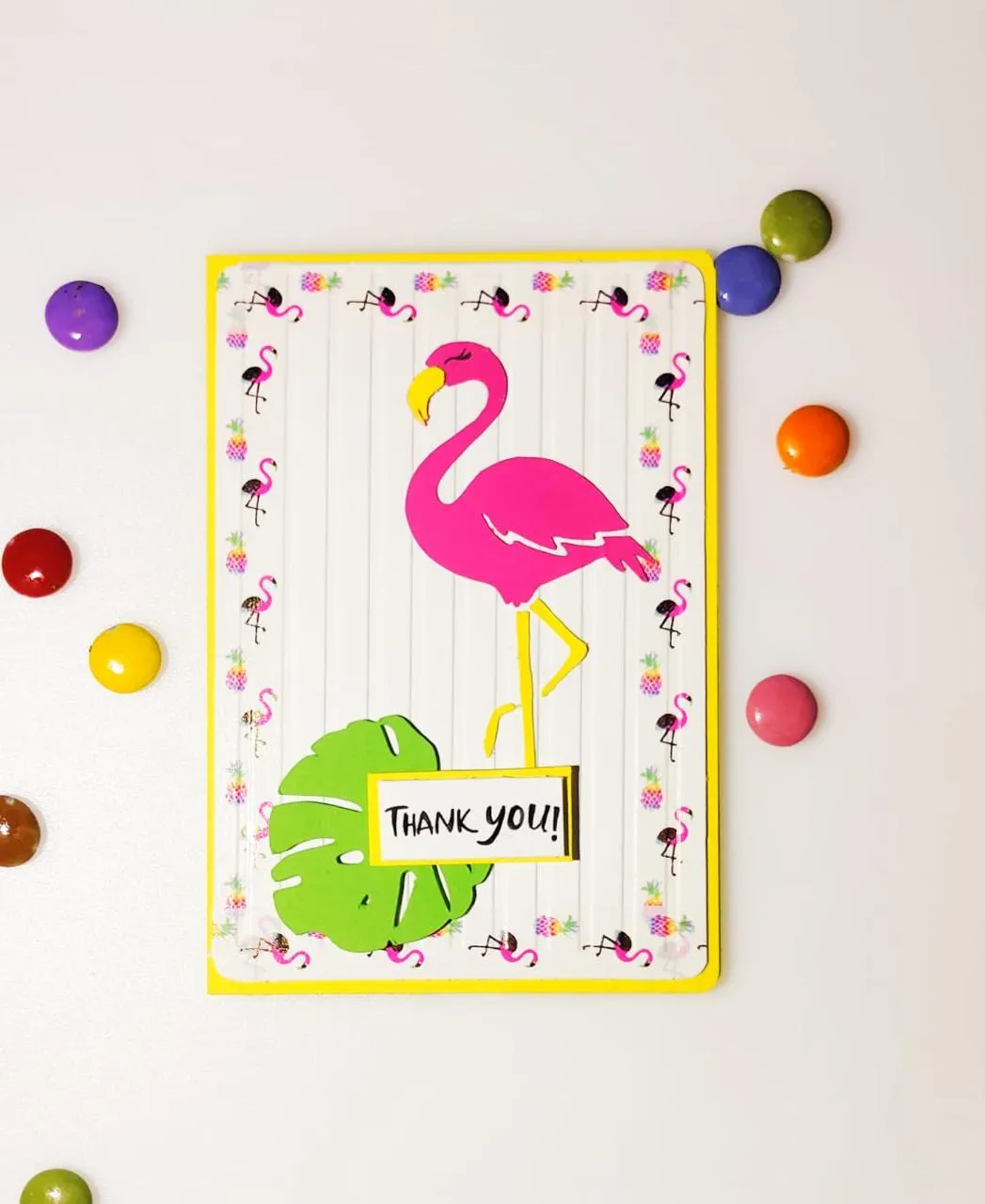 Flamingo Thankyou Card - Urban Arts Grenada