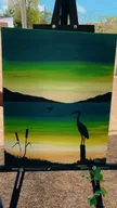 Heron On The Easel - Urban Arts Grenada