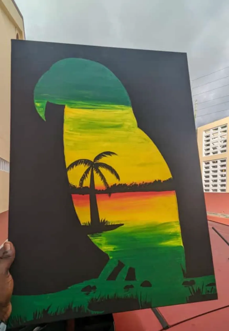 Parrot In Island Colours - Urban Arts Grenada