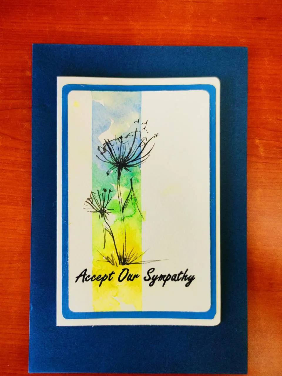 Sympathy Card Blue - Urban Arts Grenada