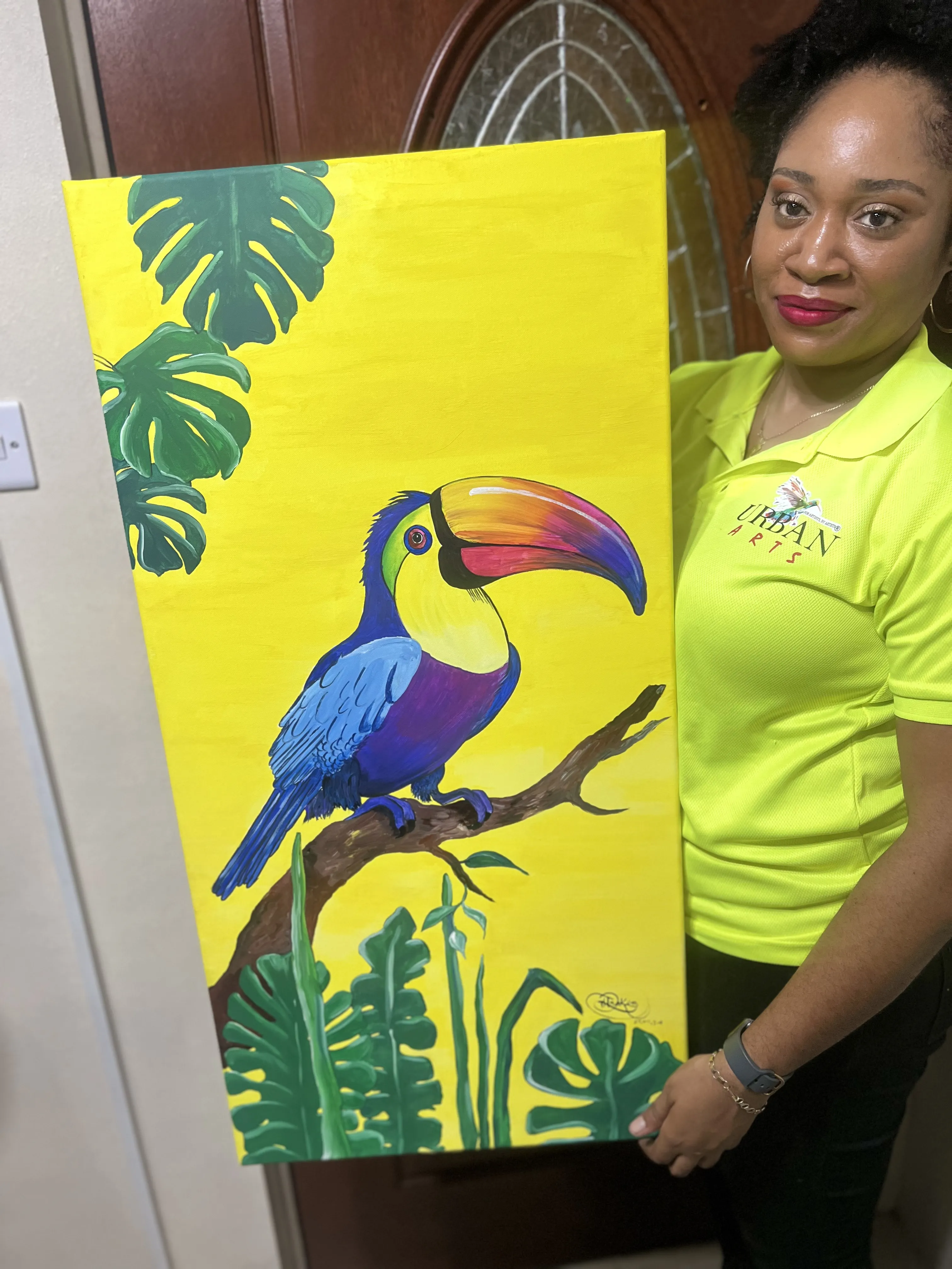 Toucan And Its Artist - Urban Arts Grenada